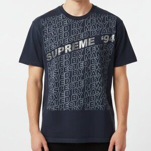 Supreme Respected Tee Navy SS22 Graphic Shirt Mens Small Box Logo Style